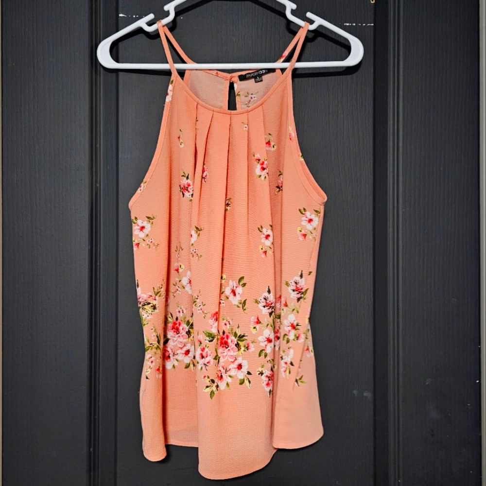 Womens peach floral top